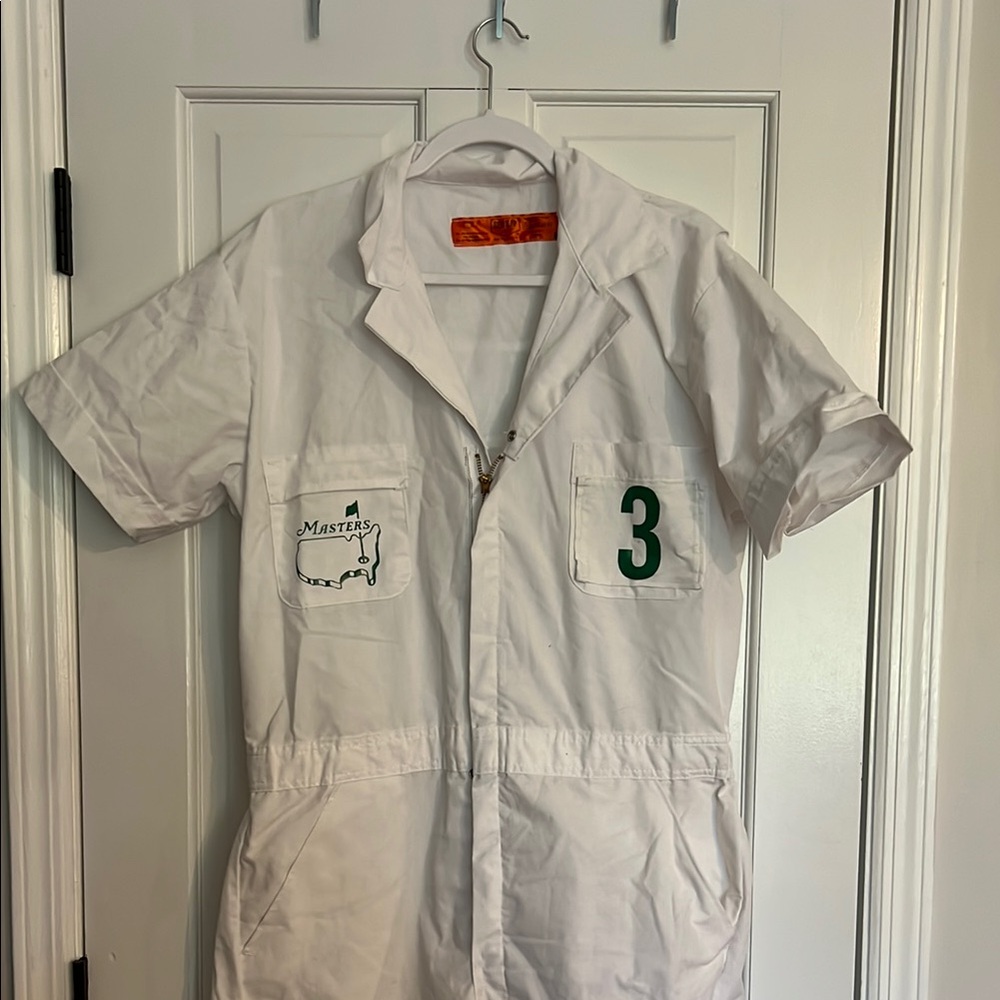 MOM White Masters Caddie Jumpsuit with Green Number